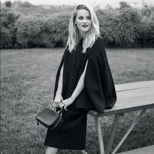 Draper James Black Houston Cape Jacket